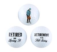 Heartfelt Collection Juego de Regalo de Pelota de Golf de Regalo de jubilación con Obras de Arte Vintage de Golf, Paquete de 3, Columpio Completo
