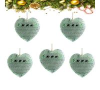 Heartfelt Elephant Sisterhood Keepsake, Christmas Sisterhoods Ornaments, Ceramic Heart Ornament, Inspirational Friendship Gifts for Sisters Friends Women (5Pcs)