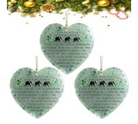 Heartfelt Elephant Sisterhood Keepsake, Christmas Sisterhoods Ornaments, Ceramic Heart Ornament, Inspirational Friendship Gifts for Sisters Friends Women (3Pcs)