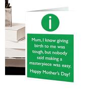Heartfelt Mothers Card, Cute Blessings Greeting Card,6.69x4.72 inches Carden with Message Print, Premium Paper Greeting Cards, Mothers Day Cards with Lovely Design, Gift Carden for Celebration Use