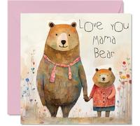 Heartfelt - Tarjetas para el día de la madre para mamá, mamá, oso, tarjeta de feliz cumpleaños para mamá de parte de hija hijo, regalos de cumpleaños para mamá, tarjetas de felicitación del día de la