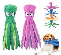 Heartful Pets Octopus, Octopus Dog Toy, Squeaky Crinkle Dog Toys, No Stuffing Free Interactive Crinkle Squeaky Dogs Chew Toys, for Aggressive Chewers Play (Green + Purple)