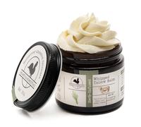 Hearth and Homestead: Bálsamo de sebo batido hecho a mano (sin perfume/infusión de hierbas), mantequilla corporal orgánica con aceite de oliva infundido, para eccema, rosácea, bebé, 1.3 onzas