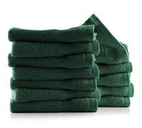 Hearth & Harbor Paquete de 12 paños de baño 100% algodón para Cuerpo y Cara, Alta absorción y Suave, 33 x 33 cm, Secado rápido, paños Negros