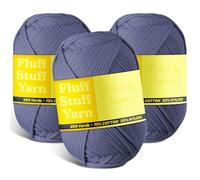 Hearth & Harbor Soft Yarn - Hilo de ganchillo y tejer, hilo para principiantes con puntadas fáciles de ver, paquete de 3 hilos Amigurumi de 250 yardas, hilo de mezcla de algodón y nailon, hilo de peso