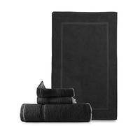 Hearth & Harbor Toallas de baño, Toallas de Lujo 100% algodón Hilado en Anillo, Ultra Suaves y Altamente absorbentes, Toallas de baño, tapete de Suelo, Color Negro