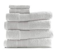 Hearth & Harbor Toallas de baño ultrasuaves y Altamente absorbentes, de algodón, Color Blanco, Juego de 6 Piezas