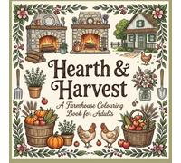 Hearth & Harvest: A Farmhouse Coloring Book for Adults - Sourdough, Chickens, Canning & Country Living