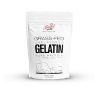 Hearthy Foods Polvo de gelatina de carne sin sabor para mujeres y hombres, Keto and Paleo Friendly Pure Proteína Tipo 1 y 3, Grass-Fed Halal Certified, Non-GMO, Kosher Gelatina | 454 g
