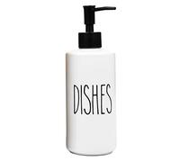 Heartland Home Dispensador de jabón de Cocina de Porcelana de 16 onzas. Dispensador de detergente o dispensador de jabón para Fregadero de Cocina. Dispensador de jabón Blanco, Bomba de jabón Moderna