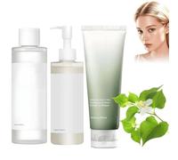 Heartleaf 77% Soothing Toner 250ml - Heartleaf Pore Control Cleansing Oil 200ml - Heartleaf Pore Ceanseing Foam 150ml - Quercetina Heartleaf Facial Cleanser Reduce Pore Toner Deep Cleanseing