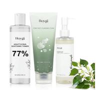 Heartleaf Pore Cleansing Foam 150ml,Heartleaf 77% Soothing Toner 100ml,Pore Cleansing Oil 100ml,Quercetin Heartleaf Facial Cleanser Reduce Pore Toner Deep Cleanseing Schiuma Detergente