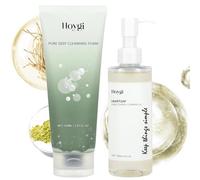 Heartleaf Pore Cleansing Foam 150ml + Pore Cleansing Oil 100ml,Quercetin Heartleaf Facial Cleanser Reduce Pore Toner Deep Cleanseing Schiuma Detergente