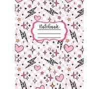 Hearts and Bolts A Bold Playful Lined Composition Notebook: Lined paper for Notes, Journaling, Dreams, Doodles & Daily Vibes: College Ruled 8.5" x 11" 120 Pages of Lined Paper