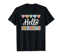 Hearts Back to School Hello Kindergarten Camiseta