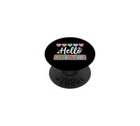 Hearts Back to School Hello Kindergarten PopSockets PopGrip Adhesivo