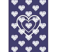 Hearts in Bloom Composition Notebook: Purple 8.5 x 11” Wide-Ruled Floral Heart Notebook with 100 Lined Pages for Journaling, School, or Everyday Writing