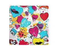 Hearts Love - Paño autoadhesivo mágico para cámara de lentes, protector de lentes, bolsa de maquillaje, 13.8 x 13.8 pulgadas, multicolor, 13.8x13.8in, moderno