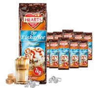 HEARTS - Polvo de café helado (20 x 1 kg, perfecto para gasolineras, panadería, hoteles, empresas, etc. Café en polvo para verano, tipo frappé, bebida de verano, refrescante placer)