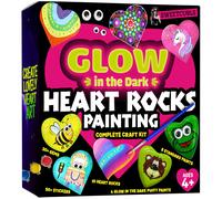 Hearts Rock Painting Kit for Kids - Glow in the Dark - Arts and Crafts for Girls Ave 4-12 - Valentines Regalos para nias Juguetes de arte de art