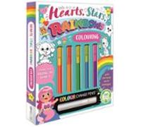 Hearts Stars Rainbows Colouring