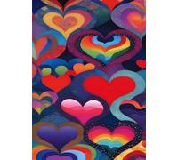 HEARTS VALENTINES GREETING NOTE CARD - MINI JOURNAL - Country Farmhouse Quilted Aesthetic: ֍ 5x7~24 page/12 sheet ֎ EXPRESS YOURSELF MORE! CUTE School/Event/Baby Bridal Shower Holiday Party Favor Gift