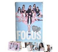 Hearts2Hearts Focus 1er Mini álbum [C Ver.] Photobook + CD + 2 tarjetas fotográficas + postal + póster + pegatina