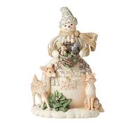 Heartwood Creek by Jim Shore, Figura de muñeco de nieve con animales del bosque, Enesco