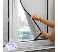 Heat Control Anti UV Reflective Window Film,Aluminum Foil Insulation Film,Privacy Window Film,Blackout Blind, 100% Blackout Curtain No Drill Strong for Office Roof Bathroom Bedroom(100X140CM)