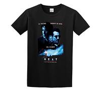 Heat De Niro Pachino Gangster Movie Graphic tee Unisex 100% Cotton Short-Sleeve T-Shirts Black M