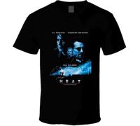 Heat De Niro Pachino Gangster Movie Mens T-Tshirts Camisetas y Tops Black Unisex Graphic tee(Medium)