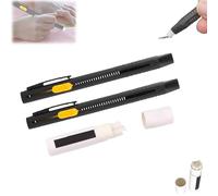 Heat Erasable Fabric Marker for Sewing, Embroidery, Quilting, Washable Erasable Replaceable Refill Marker Pen, Suitable for Cotton, Knitted Fabrics, with Replaceable Refill (2Pens+20Refills)