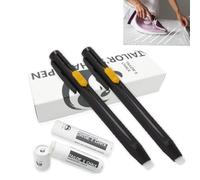 Heat Erasable Fabric Marker for Sewing Embroidery Quilting,Washable Erasable Replaceable Refill Marker Pen,Madam Sew Heat erasable Fabric marking pens,for Knitted Fabrics, Cotton (2pen(40 Refills))