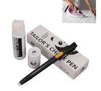 Heat Erasable Fabric Marker for Sewing Embroidery Quilting,Washable Erasable Replaceable Refill Marker Pen,Madam Sew Heat erasable Fabric marking pens,for Knitted Fabrics, Cotton (1pen(20 Refills))