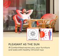 Heat Giant Radiador por infrarrojos 3x2000W IP65 380V Negro Blumfeldt