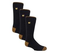 HEAT HOLDERS 3 pares de hombre negro calcetines de trabajo para invierno calcetines térmicos con dedo y talón reforzados, Le Noir, 39-45