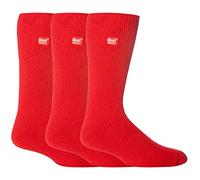 HEAT HOLDERS - 3 Pares Hombres Calcetines Termicos Invierno Grueso | Dormir | Multipack (39-45, rojo)