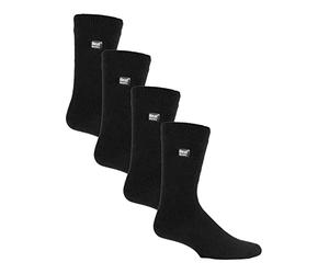 HEAT HOLDERS - Calcetines cálidos para hombre, 4 pares, para invierno, negros, cómodos y transpirables, Le Noir, 39-45