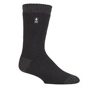 HEAT HOLDERS - Calcetines Térmicos de Invierno para Hombre | Forrado | 2.3 Tog (39-45, Negro/talón de carbón de leña y del dedo del pie (Berlín))