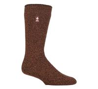 HEAT HOLDERS - Calcetines térmicos originales de 2,3 Tog para hombre y mujer | 3 tallas | Calcetines gruesos, cálidos y esponjosos con aislamiento para el invierno | Ideales para Raynaud, marrón, 6-11