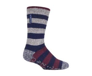 HEAT HOLDERS - Calcetines Térmicos Tipo Zapatilla Para Hombre Con Rayas, Forro Polar Y Suela Antideslizante