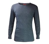 HEAT HOLDERS - Hombre Algodon Invierno Manga Larga Camiseta Interior Termica (X-Large (44-46" Chest), Charcoal)