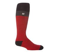 Heat Holders - Hombre Altos Termicos Calcetines Esqui para Frio Extremo (39/45, Red/Black)