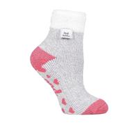 HEAT HOLDERS - Mujer Colores Invierno Antideslizantes Calcetines para Casa (37/42, Light Grey (L Feather))