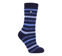 HEAT HOLDERS - Mujer Colores Rayas Fantasia Calcetines Termicos Gordos para Invierno (37-42 EU, Armada Rosebud)
