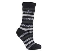 HEAT HOLDERS - Mujer Colores Rayas Fantasia Calcetines Termicos Gordos para Invierno (37-42 EU, Rosebud Negro)