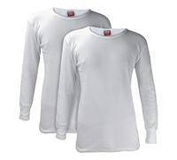 HEAT HOLDERS - Paquete de 2 camisetas térmicas de invierno para hombre de manga larga | Camiseta de algodón suave y cálido, blanco, XXL