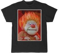 Heat Miser A Year Without Santa T-Tshirts Camisetas y Tops Graphic Top Printed Mens tee Black(Medium)