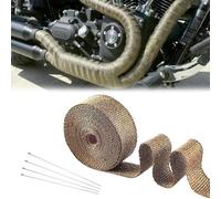 Heat Protection Tape, Basalt,Cinta Anticalorica para Escapes,5M Cinta de Escape Termica Moto,Banda para Cabecera de Escape,Escape Moto Aislante Termico (Color Titanio)