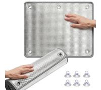 Heat Reflective Window Cover Shield, 8mm Thick Thermal Insulation Foil Panel, Room Darkening Sun Blocker Mat for Home Camper Garage Sliding Glass Doors(Gray Edge,50" W x 48" H)